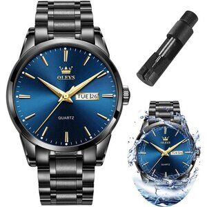 Luxury Watch Luminous Easy Read Chronograph Watches Black Face